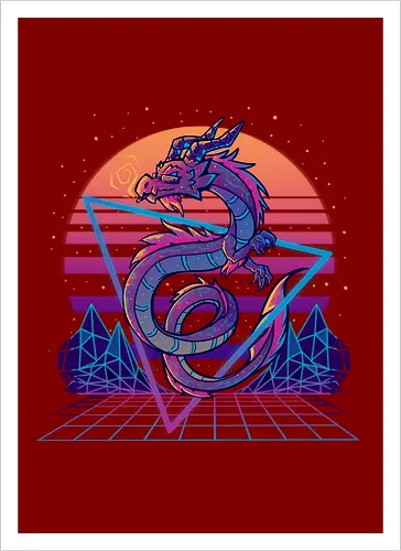 Dragon Aesthetic Retrowave