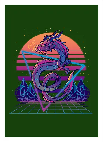 Dragon Aesthetic Retrowave