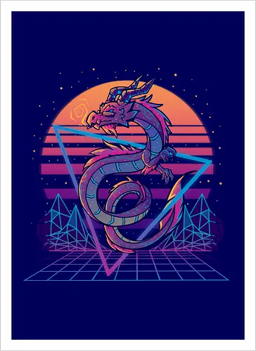 Dragon Aesthetic Retrowave