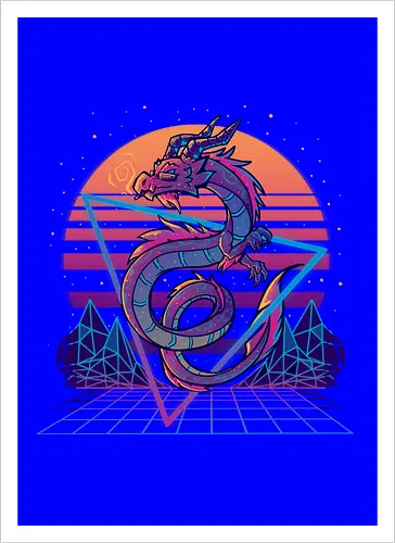 Dragon Aesthetic Retrowave