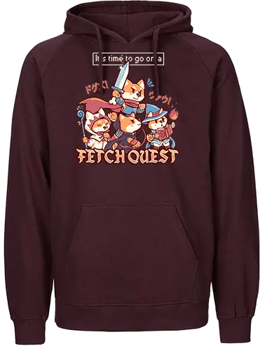 Fetch Quest - dog, doggo, hund, magier, Magician, Fetch, quest - Fairtrade Hoodie