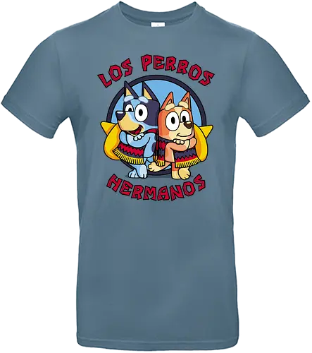Los Perros Hermanos! - dog, blue, cartoon, mashup - Standard T-Shirt
