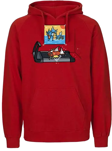 Karp Training! - gym, training, fish, pocket, monster - Fairtrade Hoodie