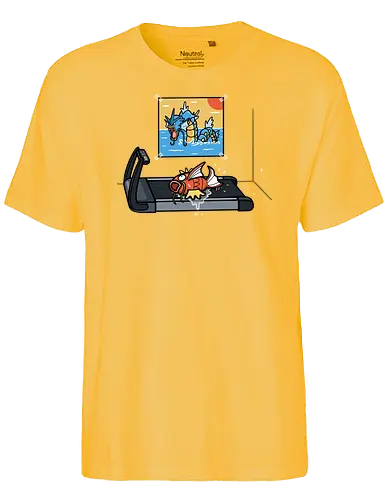 Karp Training! - gym, training, fish, pocket, monster - Fairtrade T-Shirt