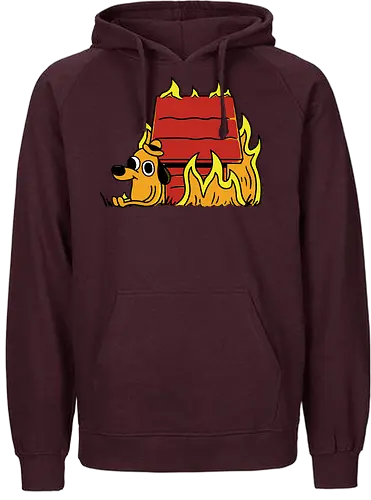 This is finuts! - This is fine, meme, fire, feuer - Fairtrade Hoodie