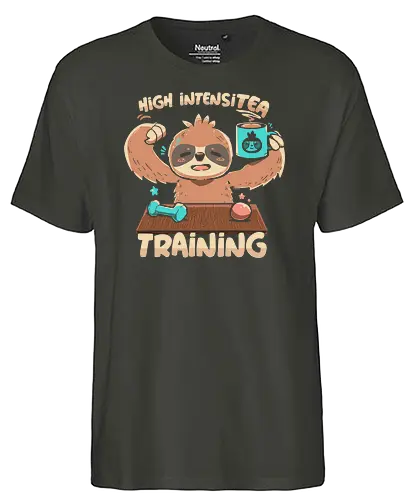 High IntensiT Training Sloth - faultier, sloth, Intense, tee, workout, t - Fairtrade T-Shirt