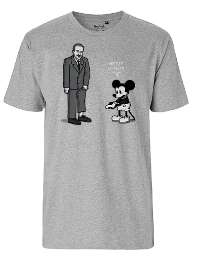 Mickey is Free! - mouse, free, elf - Fairtrade T-Shirt