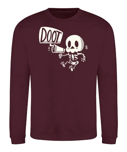 DOOT Skeleton - skull, skeleton, skelett, Trumpet, meme, doot - Sweatshirt