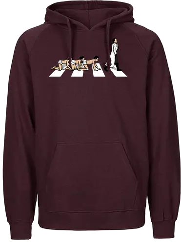 Scary Road! - abbey road, mashup, centipede, horror - Fairtrade Hoodie