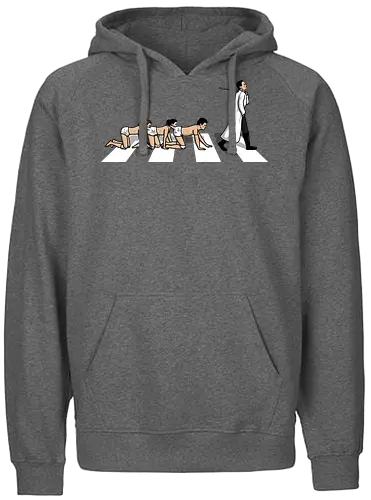 Scary Road! - abbey road, mashup, centipede, horror - Fairtrade Hoodie