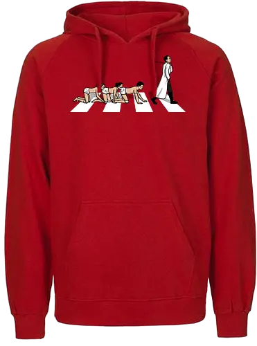 Scary Road! - abbey road, mashup, centipede, horror - Fairtrade Hoodie