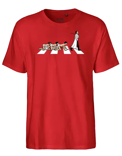 Scary Road! - abbey road, mashup, centipede, horror - Fairtrade T-Shirt