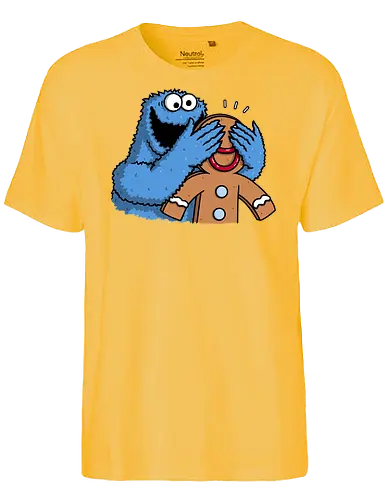 Monstrous Surprise! - Gingy, Cookie monster - Fairtrade T-Shirt