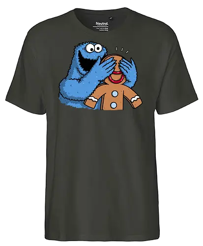 Monstrous Surprise! - Gingy, Cookie monster - Fairtrade T-Shirt