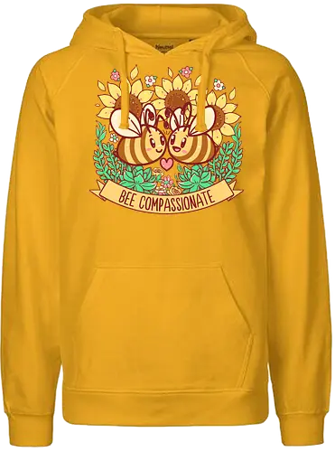 Bee Compassionate - bee, Biene, mitgefühl - Fairtrade Hoodie