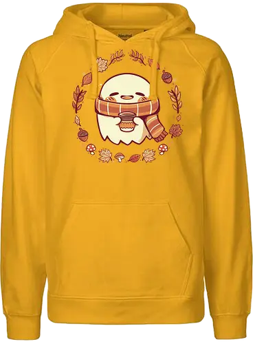 Ghostly Fall Vibes - ghost, geist, fall, autumn - Fairtrade Hoodie