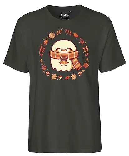 Ghostly Fall Vibes - ghost, geist, fall, autumn - Fairtrade T-Shirt