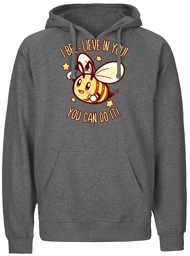 Bee Lieve in Yourself - bee, Biene, positive - Fairtrade Hoodie