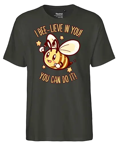 Bee Lieve in Yourself - bee, Biene, positive - Fairtrade T-Shirt