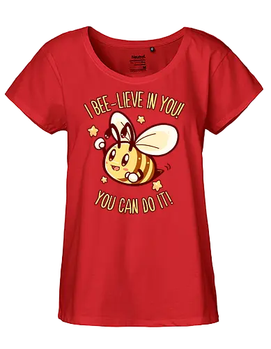 Bee Lieve in Yourself - bee, Biene, positive - Fairtrade Girl Shirt