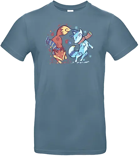 Autumn and Snow Fox - autumn, fall, herbst, schnee, winter, fox, fuchs - Standard T-Shirt
