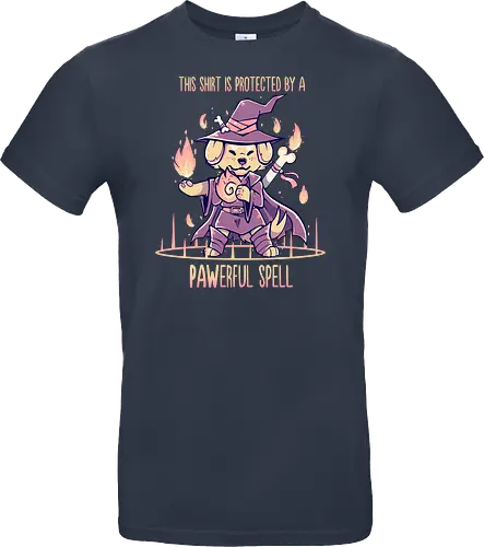 Protected by a PAWerful Spell - dog, wizard, spell - Standard T-Shirt