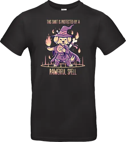 Protected by a PAWerful Spell - dog, wizard, spell - Standard T-Shirt