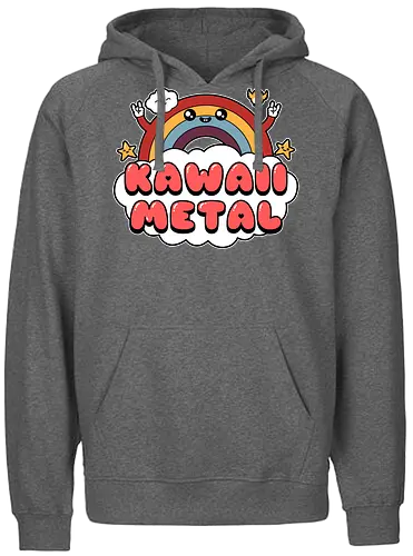Kawaii Metal - metal, kawaii, music, cloud, cute - Fairtrade Hoodie