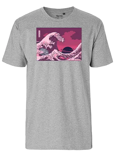 Neo-Tokyo Wave - anime, japan, hokusai, wave, mashup, neo tokyo - Fairtrade T-Shirt
