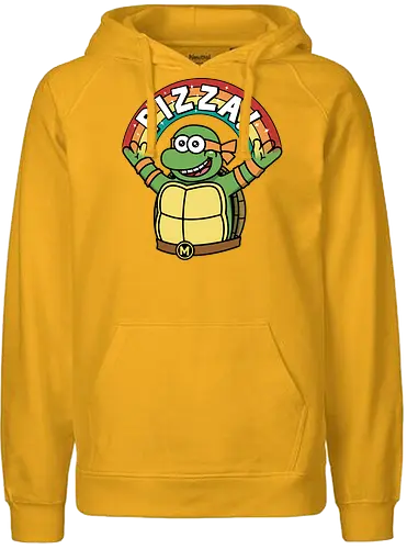 As long as we have Pizza - cartoon, pizza, turtle, ninja - Fairtrade Hoodie