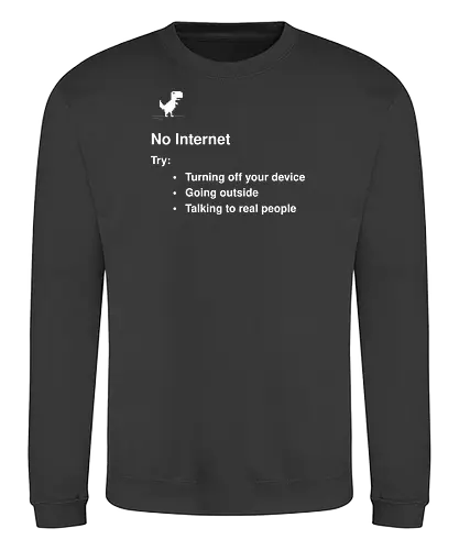 Outernet - offline, dino, internet - Sweatshirt