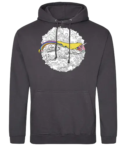 Lady in the sky - adventure, time, Lady, unicorn, Sky, Korn - Standard Hoodie