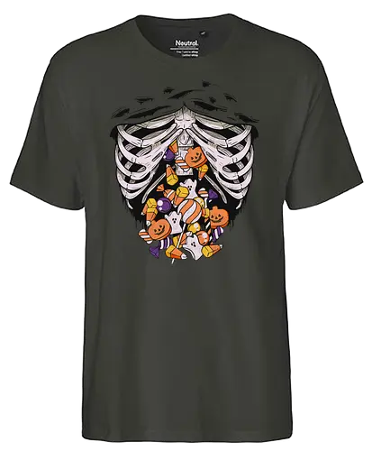 Halloween Candy Skeleton - halloween, Snacks, candy, Trick or treat - Fairtrade T-Shirt