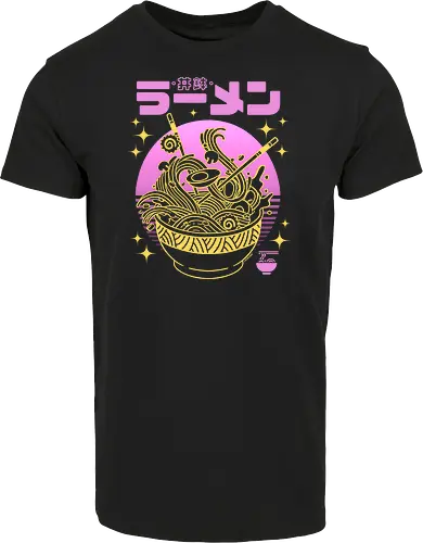 Neon sunset ramen bowl