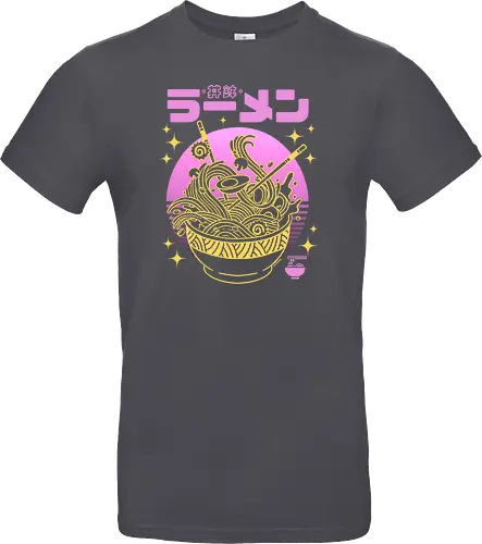 Neon sunset ramen bowl