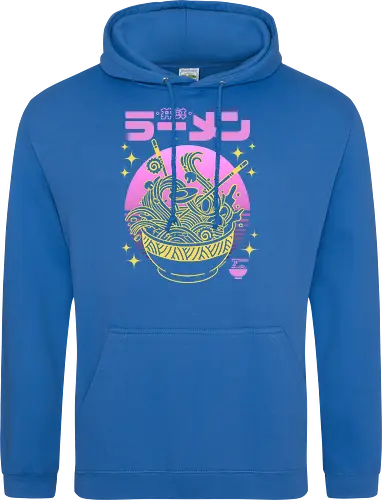 Neon sunset ramen bowl