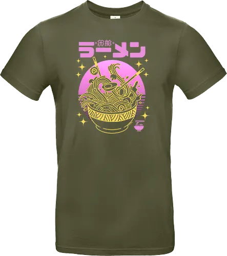 Neon sunset ramen bowl