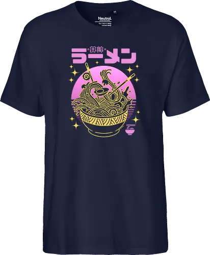 Neon sunset ramen bowl