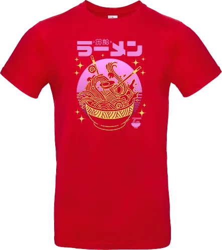 Neon sunset ramen bowl