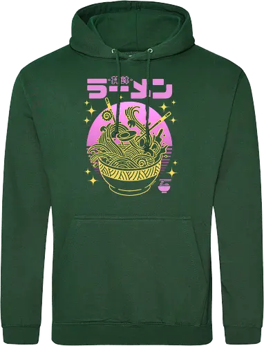 Neon sunset ramen bowl