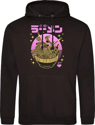 Neon sunset ramen bowl