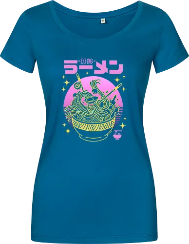 Neon sunset ramen bowl