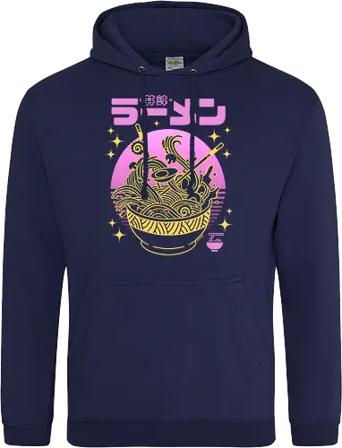 Neon sunset ramen bowl