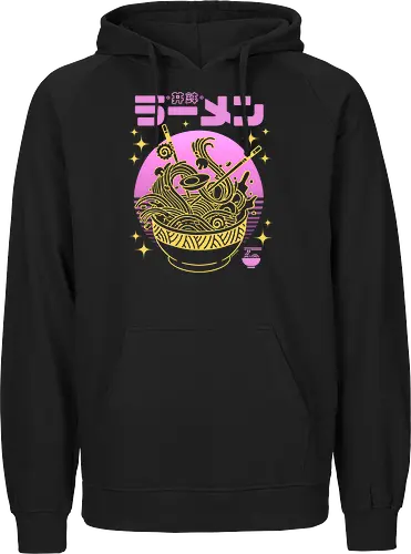 Neon sunset ramen bowl