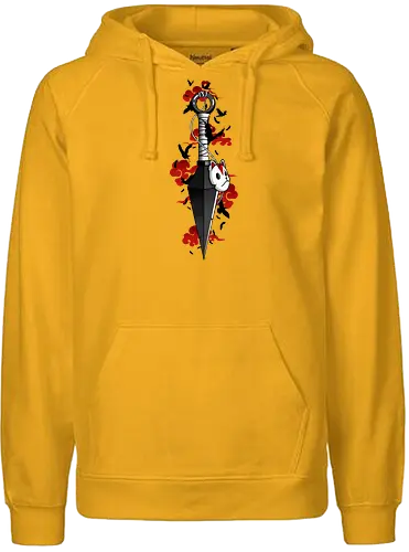 Red Cloud Kunai - Japanese - kunai, japan, kitsune - Fairtrade Hoodie