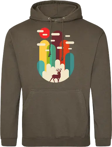 Mountains Deer Minimalist
