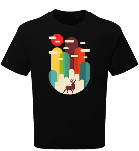 Mountains Deer Minimalist
