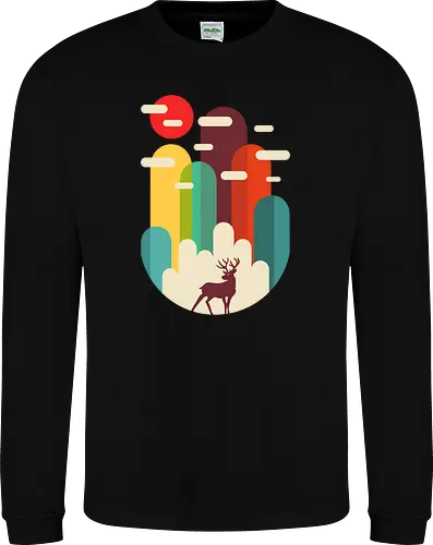 Mountains Deer Minimalist