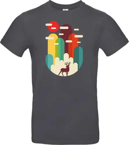 Mountains Deer Minimalist