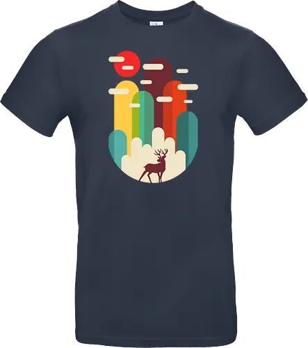 Mountains Deer Minimalist